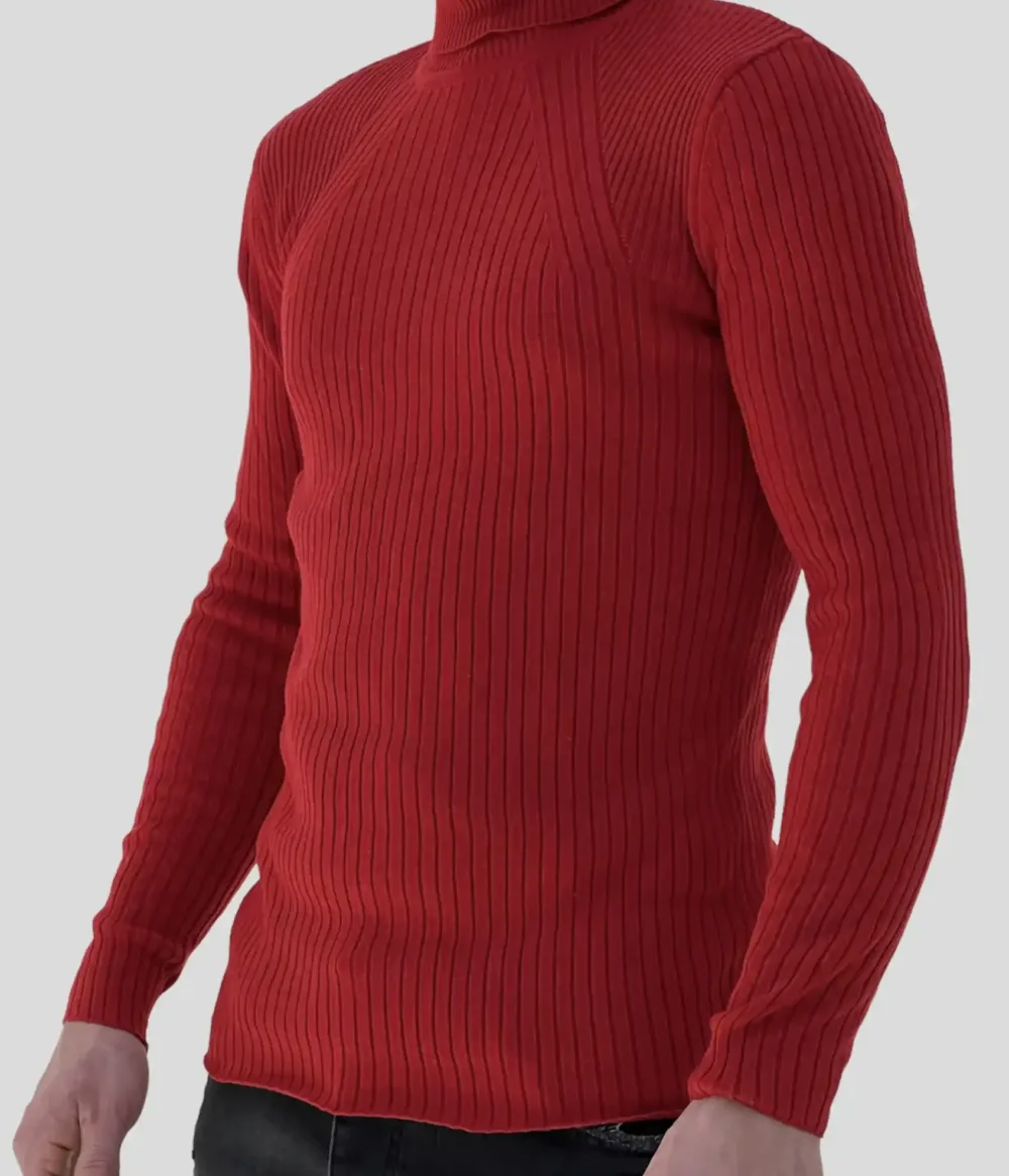Αντρικό πουλόβερ ζιβάγκο κόκκινο