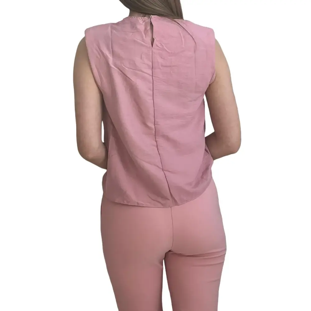 Γυναικεία ροζ μπλούζα με βάτες