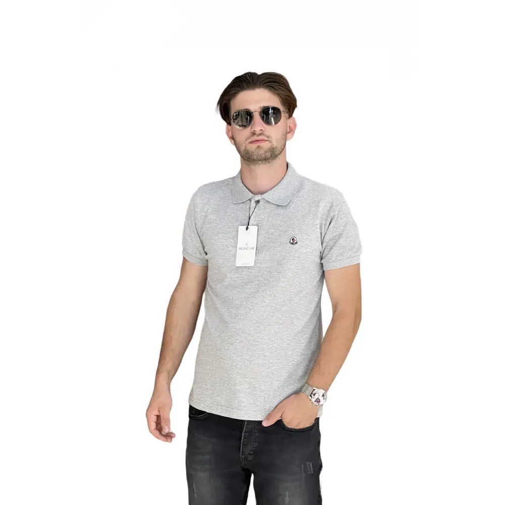 Polo t-shirt unisex σε γκρι χρώμα