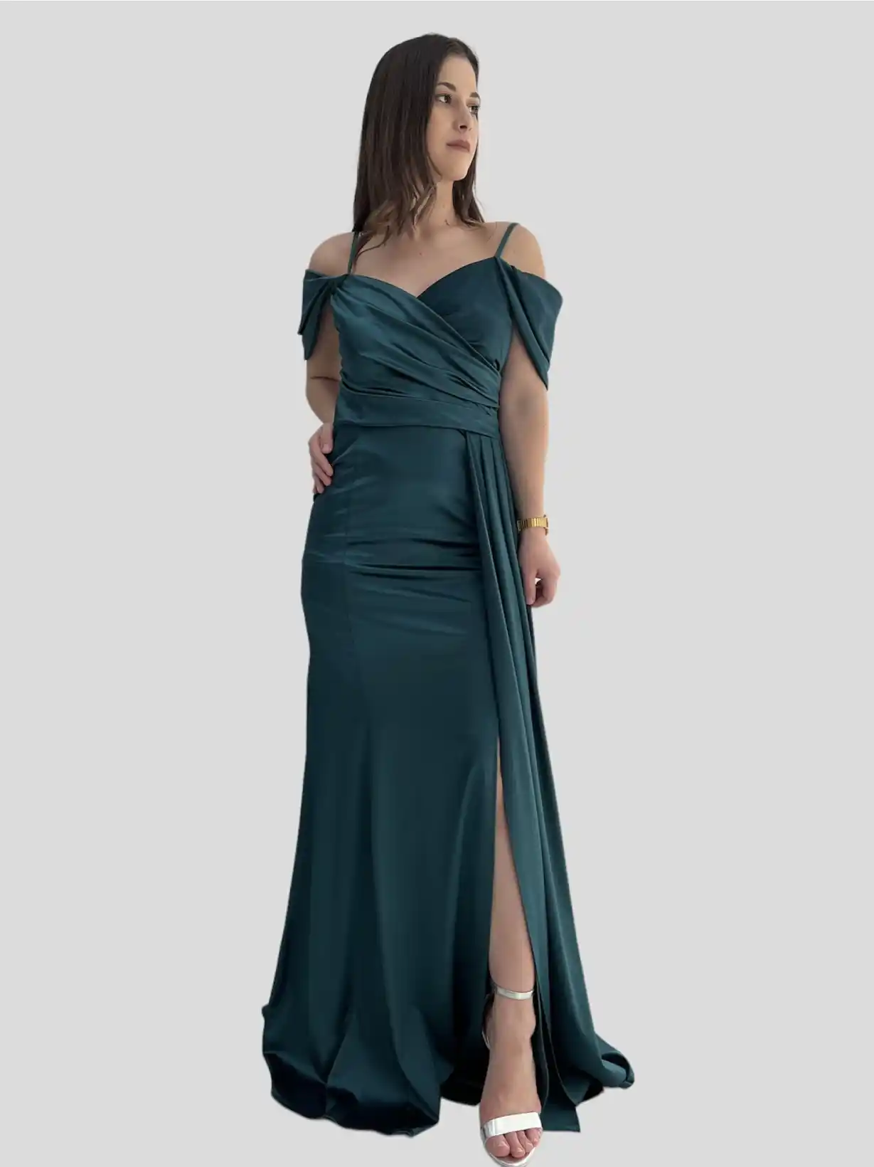Φόρεμα υψηλής ραπτικής πράσινο