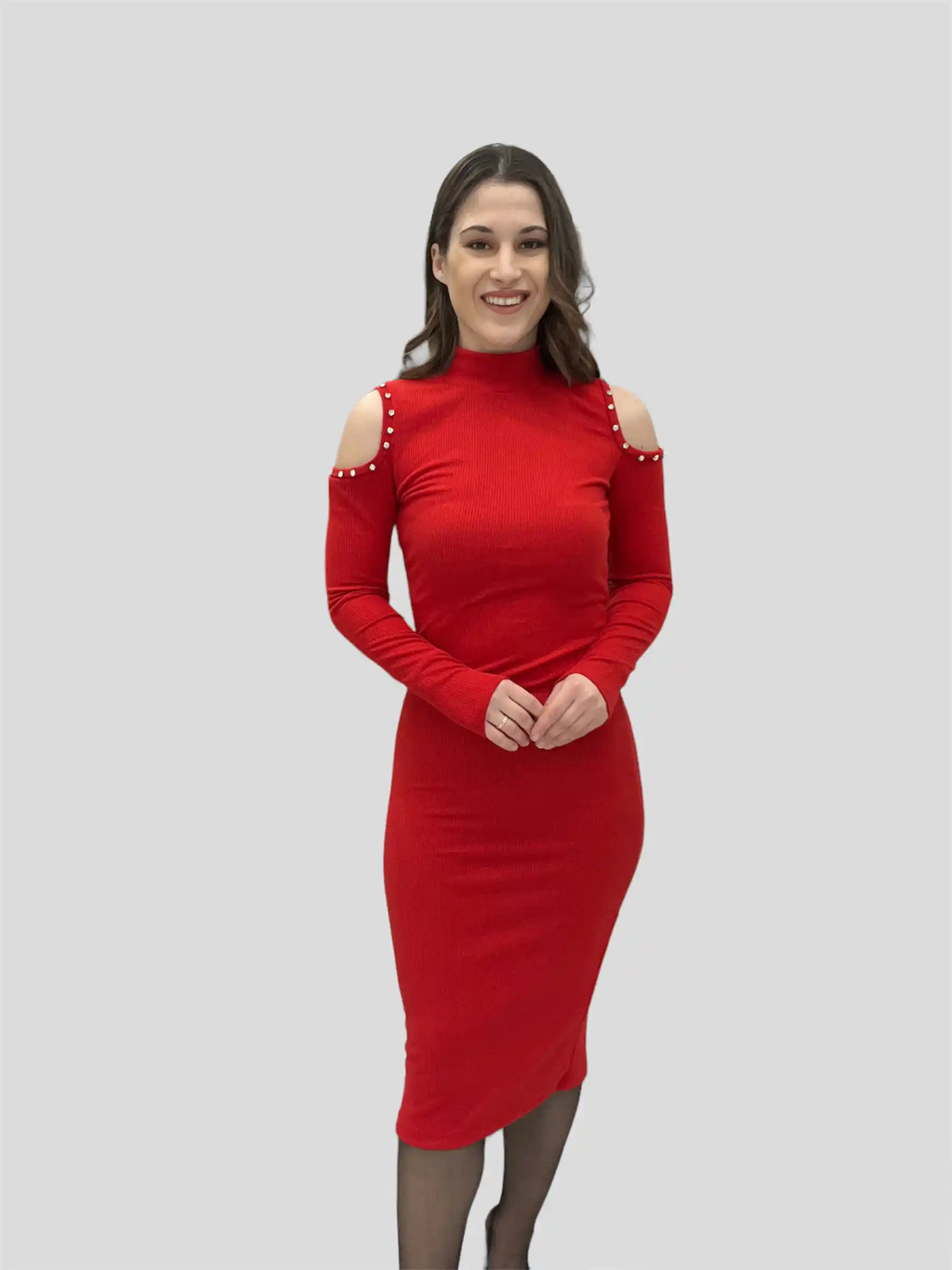 Γυναικείο Έξωμο Φόρεμα Κόκκινο
