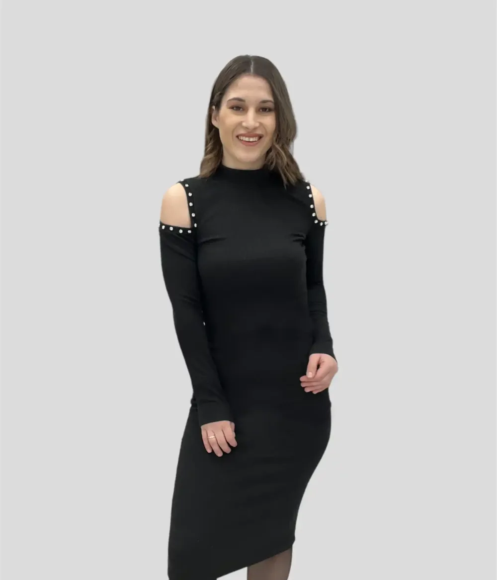 Γυναικείο Έξωμο Φόρεμα Μαύρο