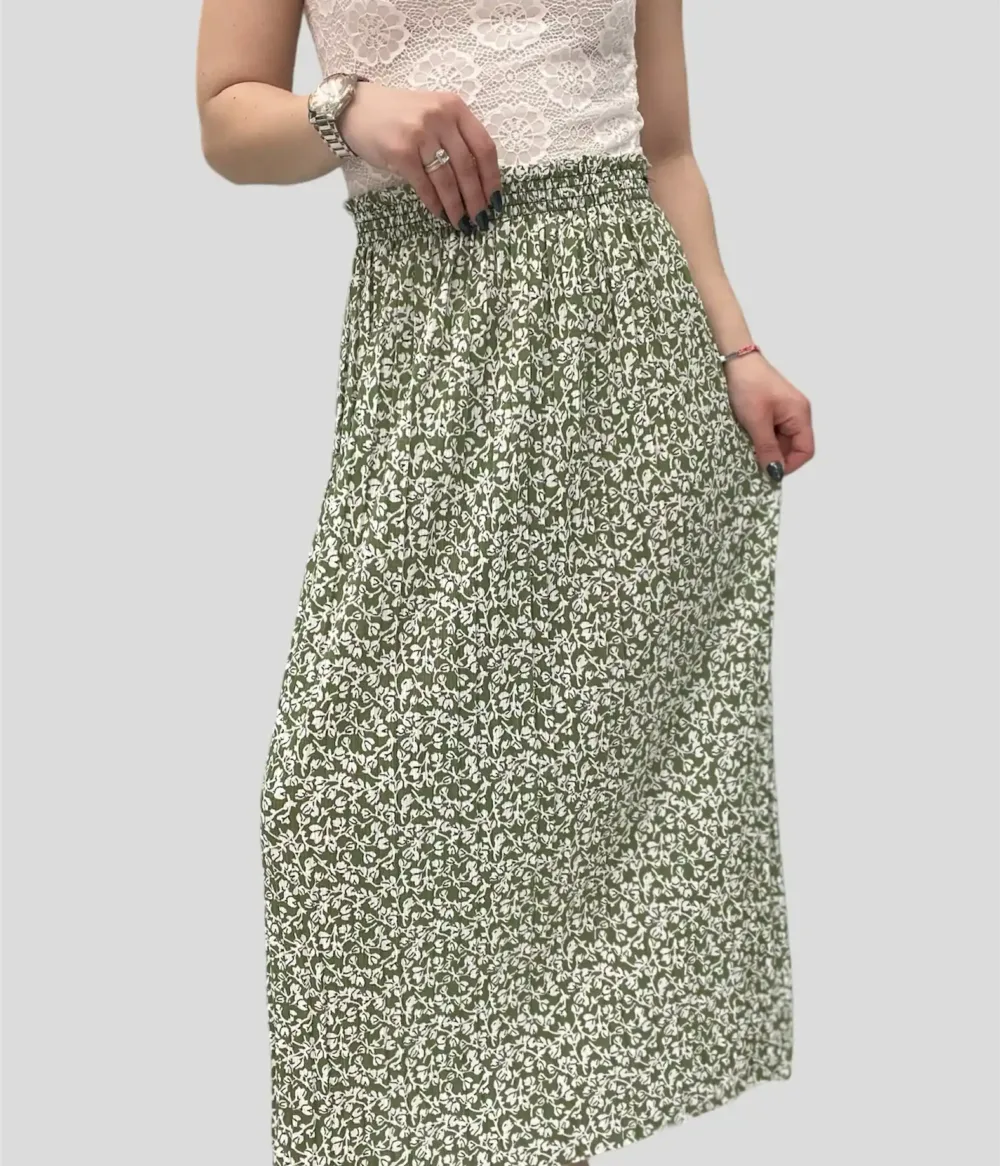 Γυναικεία max φούστα πράσινη one size