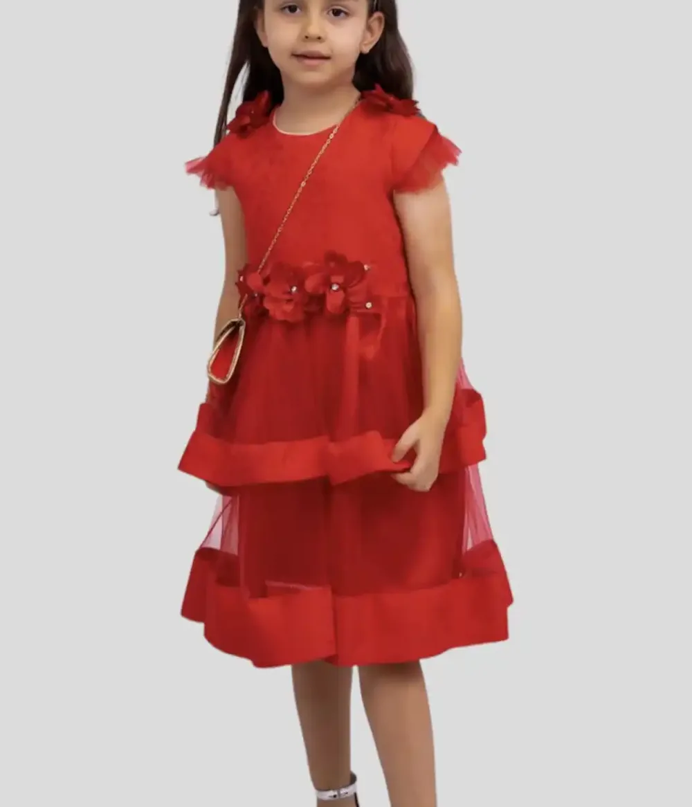 Σετ Κόκκινο Φόρεμα Για Κορίτσια