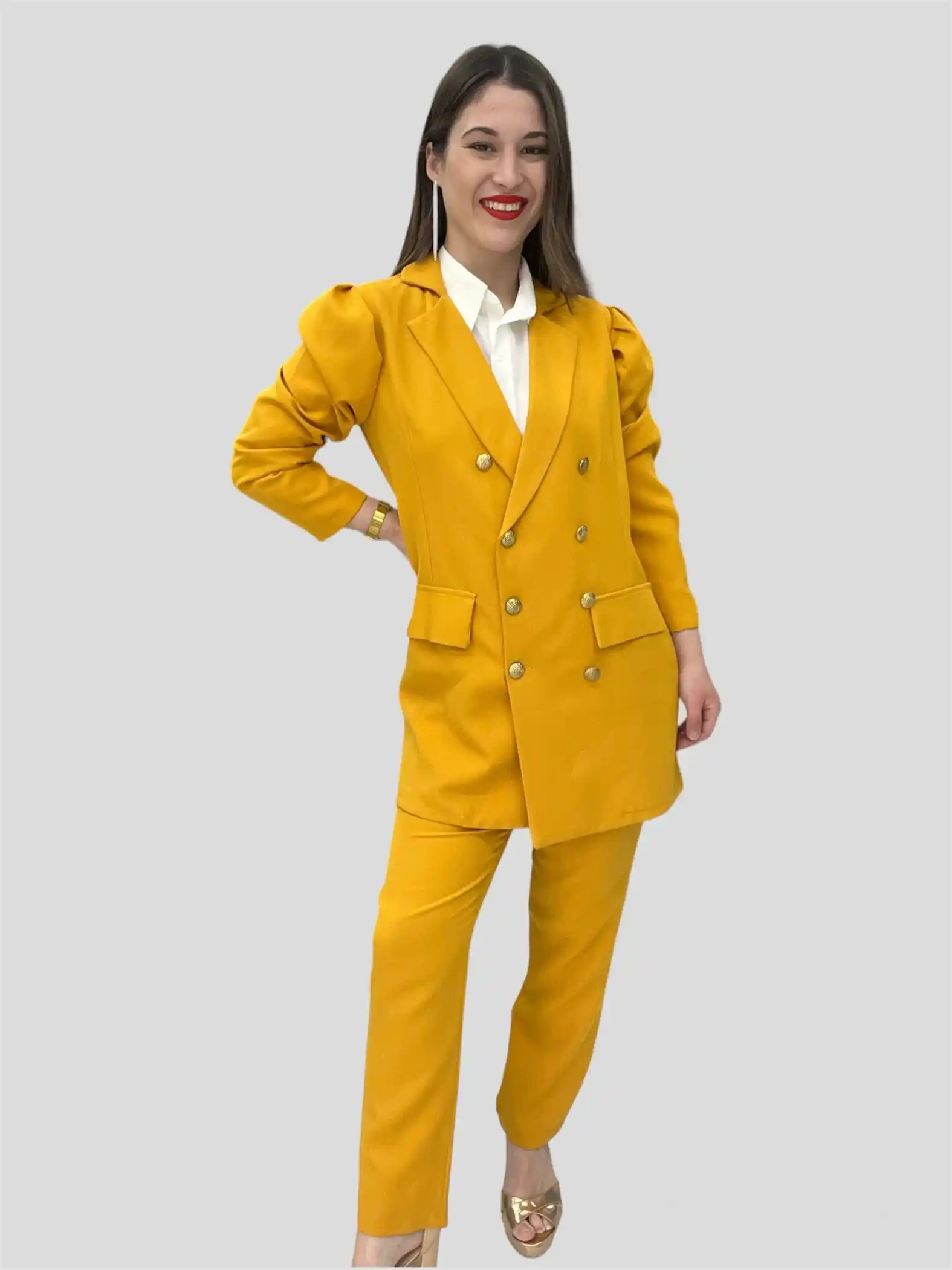 Γυναικείο Σετ Κοστούμι Κίτρινο