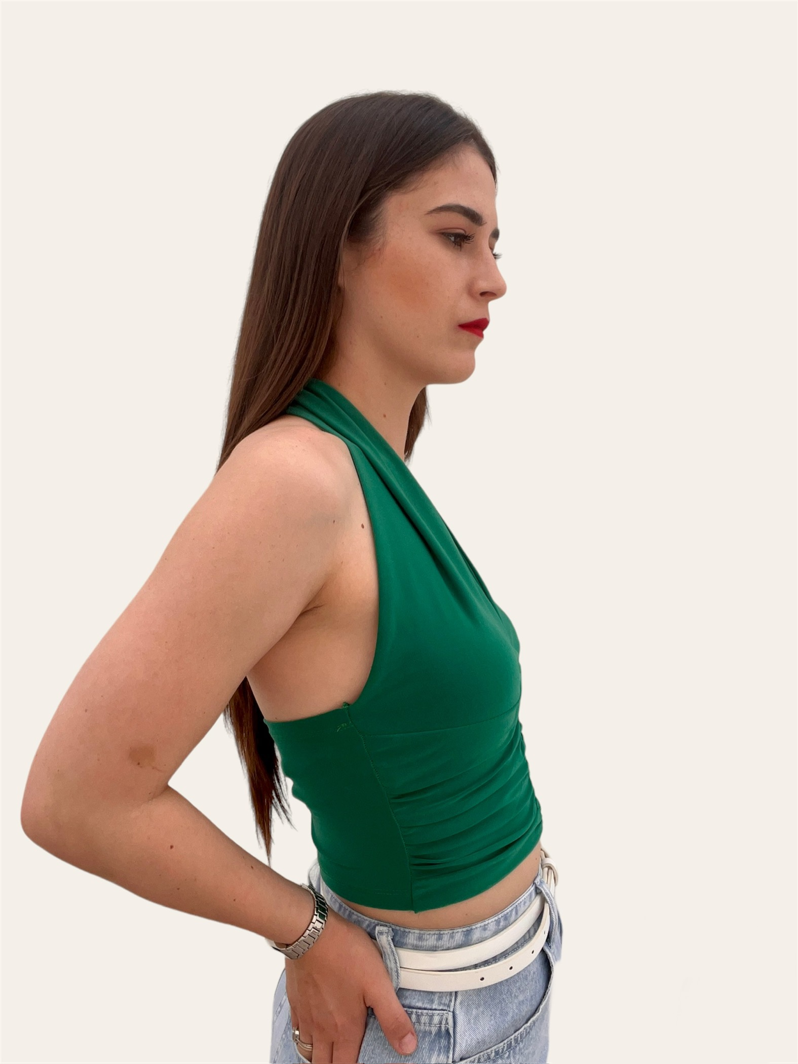 Πράσινη γυναικεία μπλούζα εξώπλατη