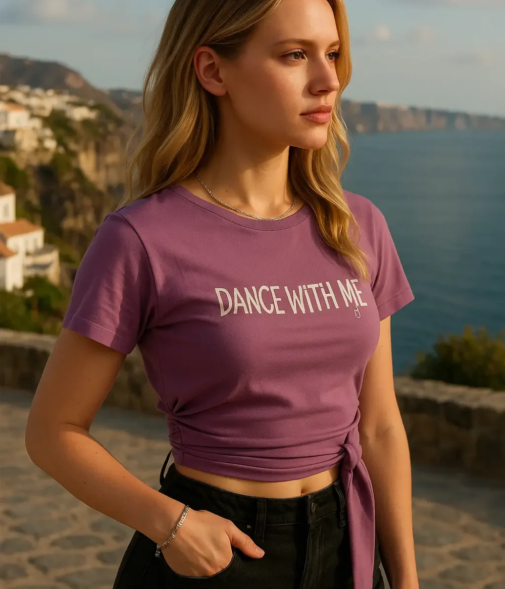 Γυναικείο λιλά t-shirt one size