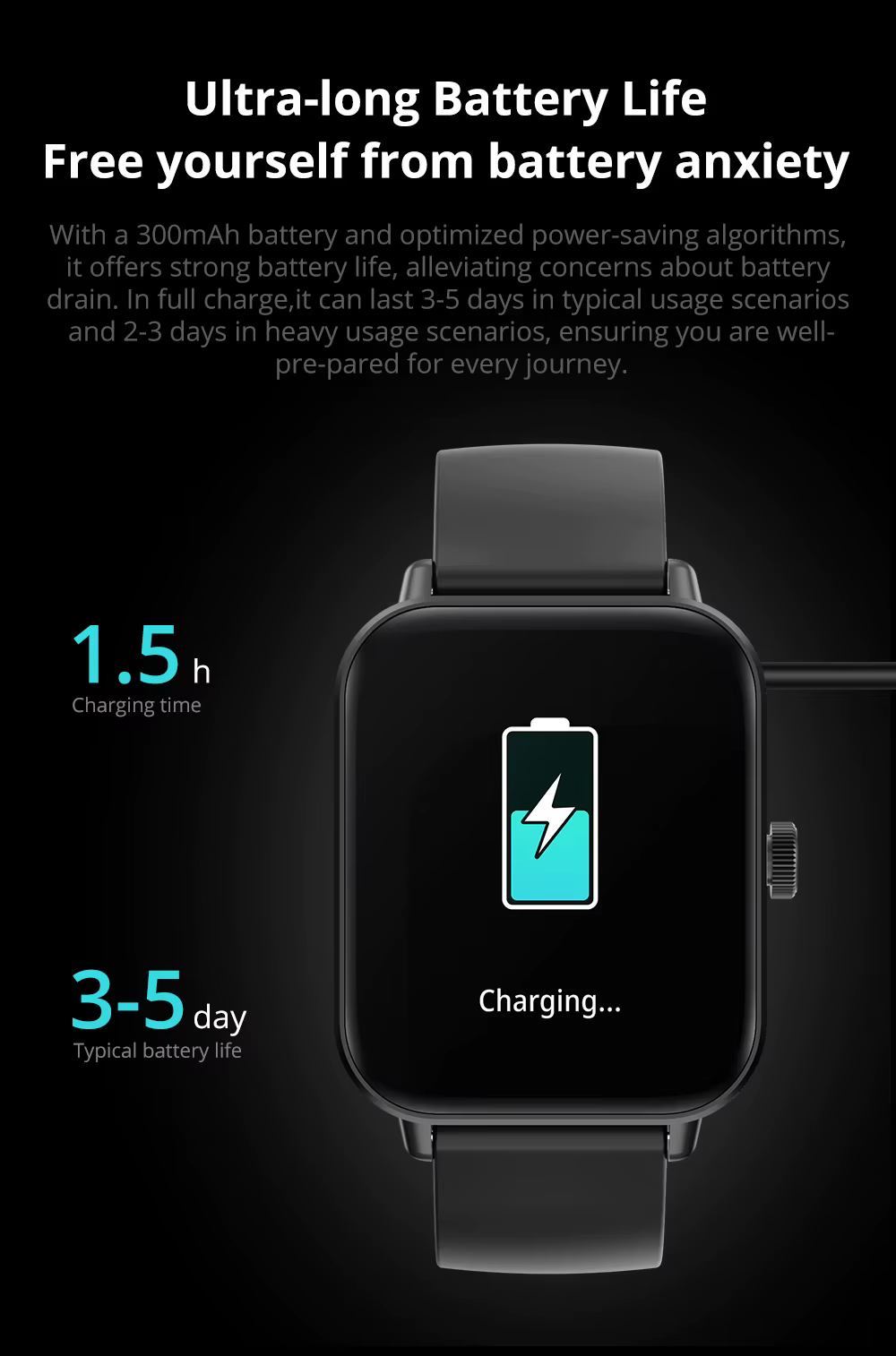 Sc5721fafc18a48cbbb4e82e597f65562b COLMI P81 Smartwatch - Ασημή - Image 4