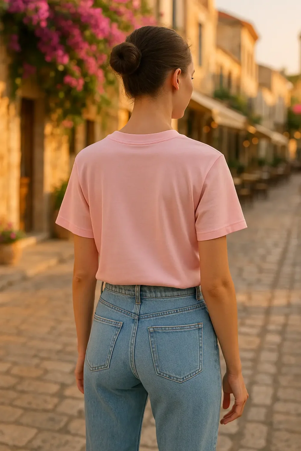Νέο έργο - 2025-08-19T154640.285 Γυναικείο T-Shirt Ροζ Απαλό “Miu Miu” - Image 4